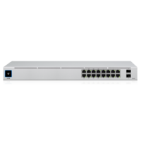 Ubiquiti UniFi 16-port Managed Gigabit Switch - 8x PoE+ Ports, 8x Gigabit Ethernet Ports, with 2x SFP - 42W - Touch Display - Fanless - GEN2