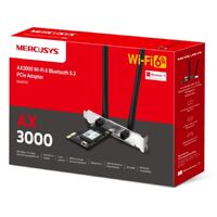 Mercusys MA80XE AX3000 Wi-Fi 6 Bluetooth 5.2 PCIe Adapter 2402Mbps  5 GHz 574Mbps  2.4GHz