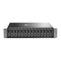 TP-Link MC1400 19 inch 2U Rackmount Chassis for 14-Slot Media Converters Redundant Power Supply Hot-Swappable MountedTwo Cooling Fans