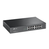 TP-Link TL-SF1016DS 16-Port 10 100Mbps Smart Switch or wall-mounting design Plug and play 3.2Gbps Switching Capacity Auto-MDI MDIX Supports MAC(LS)