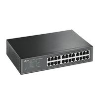 TP-Link TL-SG1024D 24-Port Gigabit Desktop Rackmount Unmanaged Switch energy-efficient Supports MAC Plug  play 48Gbps Switching Capacity