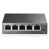 TP-Link TL-SG105E 5-Port Gigabit Desktop Easy Smart Switch, 5 10/100/1000Mbps RJ45 Ports, MTU/Port/Tag-based VLAN, QoS, IGMP Snooping