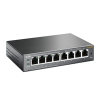 TP-Link TL-SG108PE 8-Port Gigabit Easy Smart Switch with 4-Port PoE 55W IEEE 802.3af Fanless VLAN Features