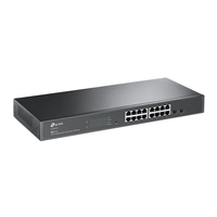 TP-Link TL-SG2218 JetStream 16-Port Gigabit Smart Switch with 2 SFP Slots Support Omada SDN L2 L3 L4 QoS Static RoutingRack Mountable