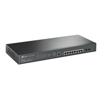 TP-Link TL-SG3210XHP-M2 JetStream 8-Port 2.5GBASE-T and 2-Port 10GE SFP L2 Managed Switch with 8-Port PoE 2xFan Rack Mountable IGMP SnoopingOmada