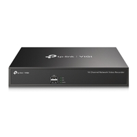 TP-Link VIGI NVR1016H 16 Channel Network Video Recorder, 24/7 Continuous Recording, Up To 10TB (HDD Not Included), 16 Channel Live View, Up To 8MP