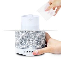 mbeat® activiva Metal Essential Oil and Aroma Diffuser-Vintage White -260ml (L)