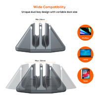 mbeat®  Stage S5 Adjustable Dual Bay Tablet, Laptop and MacBook Vertical Stand