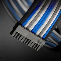 Antec PSU -  Sleeved Extension Cable Kit V2 - Blue / White / Black . 24PIN ATX, 4+4 EPS, 8PIN PCI-E, 6PIN PCI-E, Compatible with Standard PSU (LS