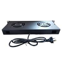 LDR 2 Way Rackmountable Fan Kit with power switch - 2x Fans - 1U Size - Black Metal Construction