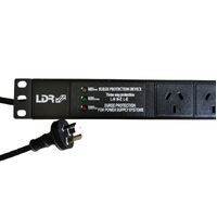 LDR 6-Port 10A Power Distribution Unit AU Approved - 6x 3-Pin AU NZ Outlets Slots - 1U Horizontal Mount