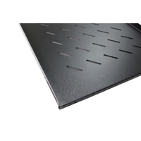 LDR Fixed 1U 550mm Deep Shelf Recommended for 19 inch 800mm Deep Cabinet - Black Metal Construction