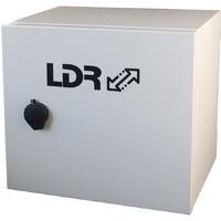 LDR Outdoor Hub Weather Proof IP55 Mains Power Input 8 Port PoE Switch 2 SFP Ports  AC220V Input 280x200x260mm White