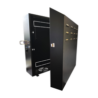 LDR Assembled 5U Flush Wall Mount Vertical Cabinet (570mm x 250mm) - Black Metal Construction