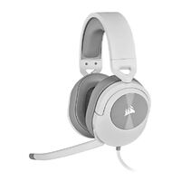 Corsair HS55 White Stereo Gaming Headset PS5 3D Audio PS Switch Discord Certified Ultra Comfort Foam USB 