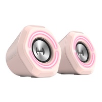 Edifier G1000 Gaming 2.0 Speakers System - Bluetooth V5.0/ USB Audio/ AUX Input/RGB 10 Light Effects/ 10W RMS Power - Pink