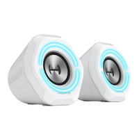 Edifier G1000 Gaming 2.0 Speakers System - Bluetooth V5.0  USB Audio  AUX Input RGB 10 Light Effects  10W RMS Power - White