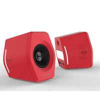 Edifier G2000 Gaming 2.0 Speakers System - Bluetooth V4.2  USB Sound Card  AUX Input RGB 12 Light Effects  16W RMS Power Red