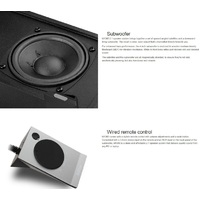Edifier M1360 2.1 Multimedia Speakers - 3.5mm AUX 4INCH Subwoofer Remote RCA Remote Control input Black 