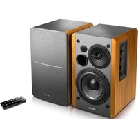 Edifier R1280DB - 2.0 Lifestyle Bookshelf Bluetooth Studio Speakers Brown - 3.5mm AUX/RCA/BT/Optical/Coaxial Connection/Wireless Remote