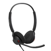 Jabra Engage 40 (Inline Link) MS Teams Dual USB-C A Corded Headsets, Lightweight  sturdy, Double the mic, Busylight, Hearing Protection Audio Quality