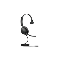 Jabra Evolve2 40 SE Wired USB-CA UC Mono Headset, 360 degree BusyLight, Noise Isolationg Ear Cushions, 2Yr Warranty, Plug-and-play,3-Microphone Techno