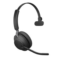 Jabra Evolve2 65 MS Mono Black Bluetooth Headset Link 380 USB-A Passive Noise-cancelling 2ys Warranty