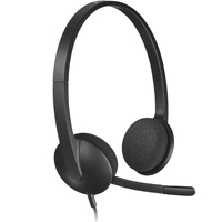 Logitech H340 Plug-and-Play USB Headset with Noise Cancelling Microphone Comfort Design for Windows Mac Chrome 2yr wty Headphones
