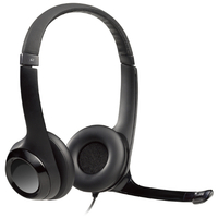 Logitech H390 USB Headset AdjustableUSB2 Years Noise Cancelling Micophone Headphones In-line Audio Controls