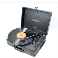 mbeat Uptown Retro Bluetooth Turntable   Cassette Player Bluetooth Streaming 33 45 RPM Vinyls and Cassette 3.5mm Audio Jack RCA Audio