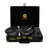 mbeat® Woodstock Retro Turntable Player BLACK
