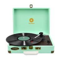 mbeat Woodstock Retro Turntable Player TIIFFANY BLUE