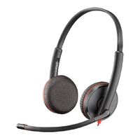 Plantronics Poly Blackwire 3225 Headset USB-A Stereo 3.5mm duo corded Noise canceling Dynamic EQ SoundGuard Intuitive call control PROMO
