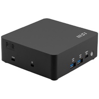 MSI Cubi NUC AI 1UMG-013BAU Mini PC Black Barebone Core Ultra 5 125H 2x Thunderbolt 4 2x HDMI 2x Intel I226V (2.5G) Wi-Fi 6E AX211 3Y