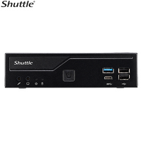 Shuttle DH610 V2 Slim Mini PC 1L Barebone - Intel 12th 13th 14th Gen , 2xDDR5 (max96g), 2.5 ft HDD SSD bay, 2xLAN (1G  2.5G), 2xRS232, HDMI, 2xDP, 120