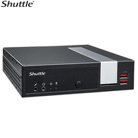 Shuttle DL20N Slim Mini PC 1.35L - Fanless 3xDisplays Jasper Lake N4505, 2xDDR4 SODIMM, 1x 2.5', HDMI, DP 1x RS232 GbE LAN,  VESA 24/7