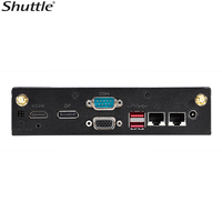 Shuttle DS20U Slim Mini PC 1L Barebone - Intel Celeron 5205U Fan-less 2x LAN RS232 RS422 RS485 HDMI DP VGA Vesa Mount 65W adapter