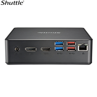 Shuttle NC40U Slim Mini PC 1L Barebone - Celeron 7305 HDMI DP VGA RJ45 LAN 2xDDR4 2.5 inch HDD SSD VESA mount