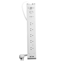 PowerShield PSZ5U2 ZapGuard 5 Way Power Surge Filter Board 2 x USB Connectors Wide Spaced Sockets Wall Mountable White$40000 Connected Equipment