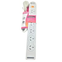 Sansai 6-Way Power Board (137P) with Master Switch Overload Protecte Reset button Indicator Light 100CM Lead 240VAC 10A