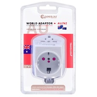 Sansai Universal Travel Adaptor 10A 240V 2400W 50Hz compatible for UK USA China Japan Italy and more other countries travel in Australia  New Zealand