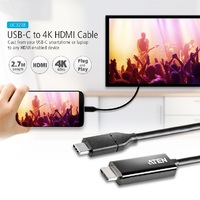 Aten USB-C to HDMI 4K 2.7m Cable supports up to 4K   60Hz with high quality cable