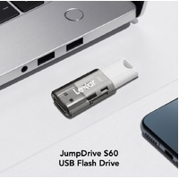 Lexar S60 64GB JumpDrive USB 2.0 Flash Drive provides stylish, high-capacity portable storage, allowing you to easily transfer, store, and share file