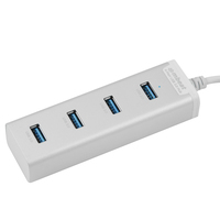 mbeat STICK inch 4-Port USB 3.0 Hub - Aluminium Portable 4 Port Data Transfer Super Speed USB Hub Adapter Ultrabook MacBook SurfaceBook