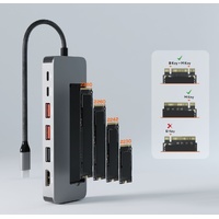 mbeat mbeat Elite 9-in-1 USB-C Multiport Hub with Built-in M.2 NVMe SSD Enclosure