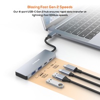 mbeat Elite 4-Port 10Gbps USB-C Gen 2 Hub (2A2C)  Blazing Fast Gen 2 Speeds  Versatile USB Connectivity  Effortless Data Expansion