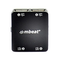 mbeat 4 Port USB 2.0 Hub - USB 2.0 Plug and Play  High Speed Interface  Ideal for Notbook PC MAC users
