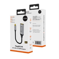 mbeat Tough Link 8K USB-C to HDMI Adapter - Space Grey Up to 48Gbps (HDMI 2.1) Up to 8K (7680 x 4320)  60Hz