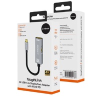 mbeat Tough Link USB-C to DP Adapter with 100W PD - Space Grey 4K (3840 x 2160)  60Hz, 2K (2560 x 1440)  144Hz, 1080p (1920 x 1080)  240Hz
