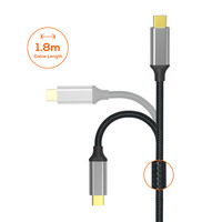mbeat Tough Link 1.8m 4K USB-C to Display Port Cable - Converts USB-C to DisplayPort4K 60Hz (38402160) Gold Plated Aluminium Nylon Braided Cable